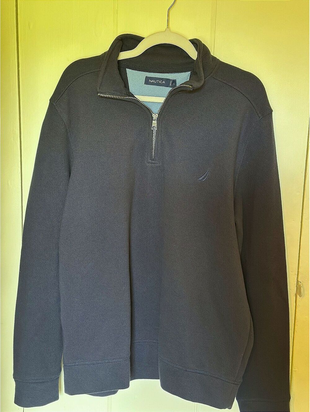 Nautica Men's Dark Navy Half-Zip Sweater - Size Large